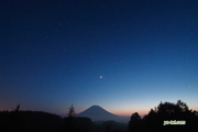 夕空の三惑星　撮影地：喜茂別町中山峠
