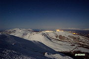月明かりのニセコ連峰　撮影地：ニセコアンヌプリ