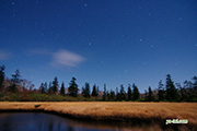 月灯りの神仙沼湿原 2021-10-25 撮影地：共和町神仙沼